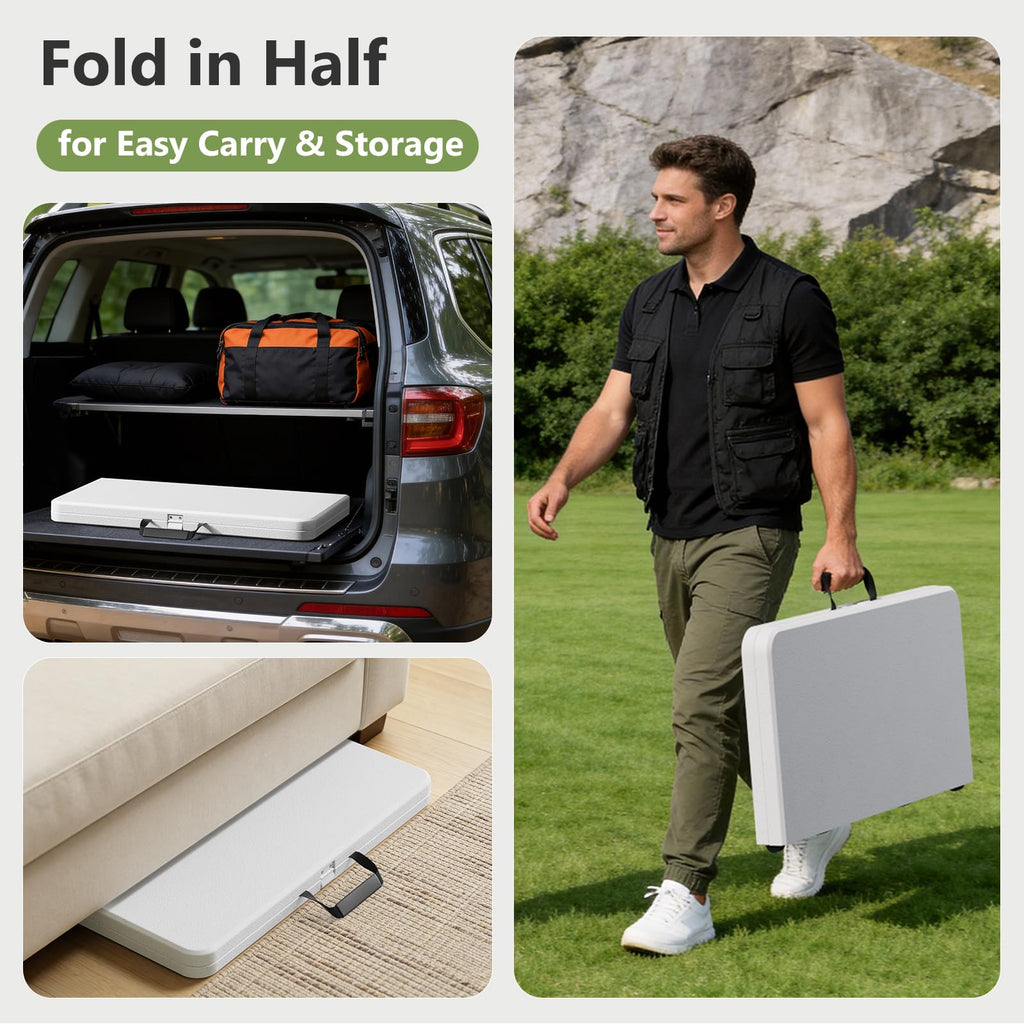 36 Inch Square Folding Card Table with Carrying Handle D305