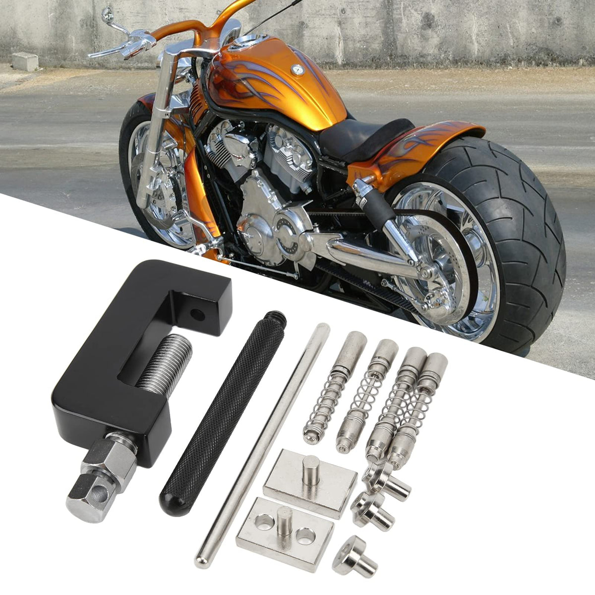 12 Pc Universal Motorcycle Chain Riveting Tool Set with Storage Box B970