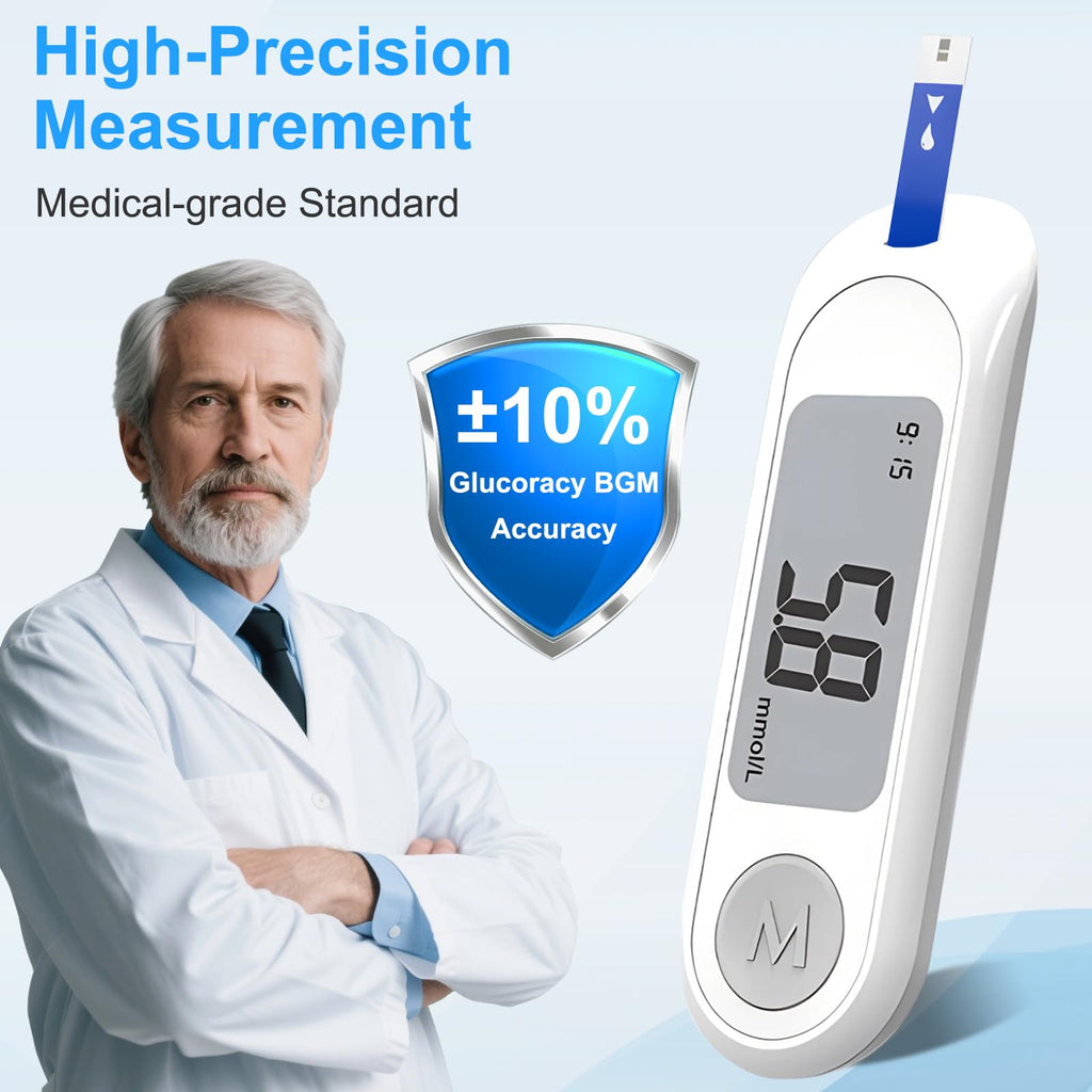 Blood Sugar Monitor Kit with 50 Test Strips & 50 Lancets J428784