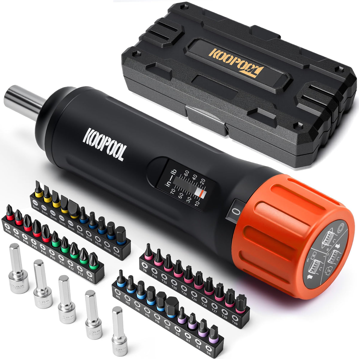 46Pcs Torque Screwdriver Set 1/4" 10-70 in-lb U860