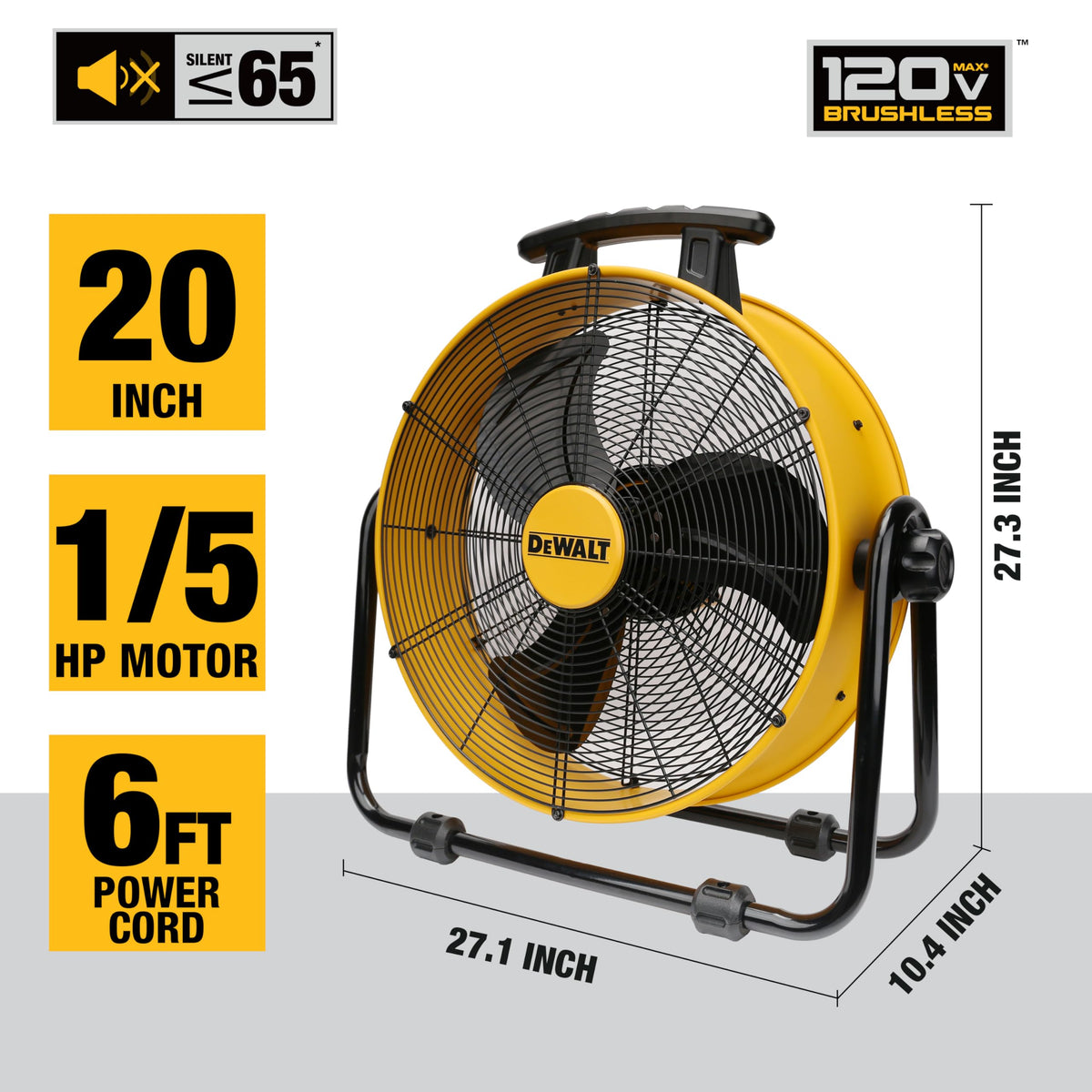 20 Inch Adjustable Tilting Drum Fan Y209