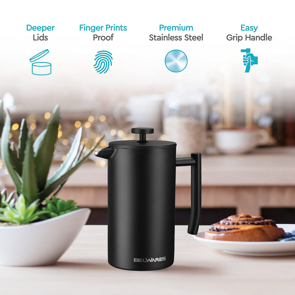 34oz Insulated Stainless Steel French Press R501