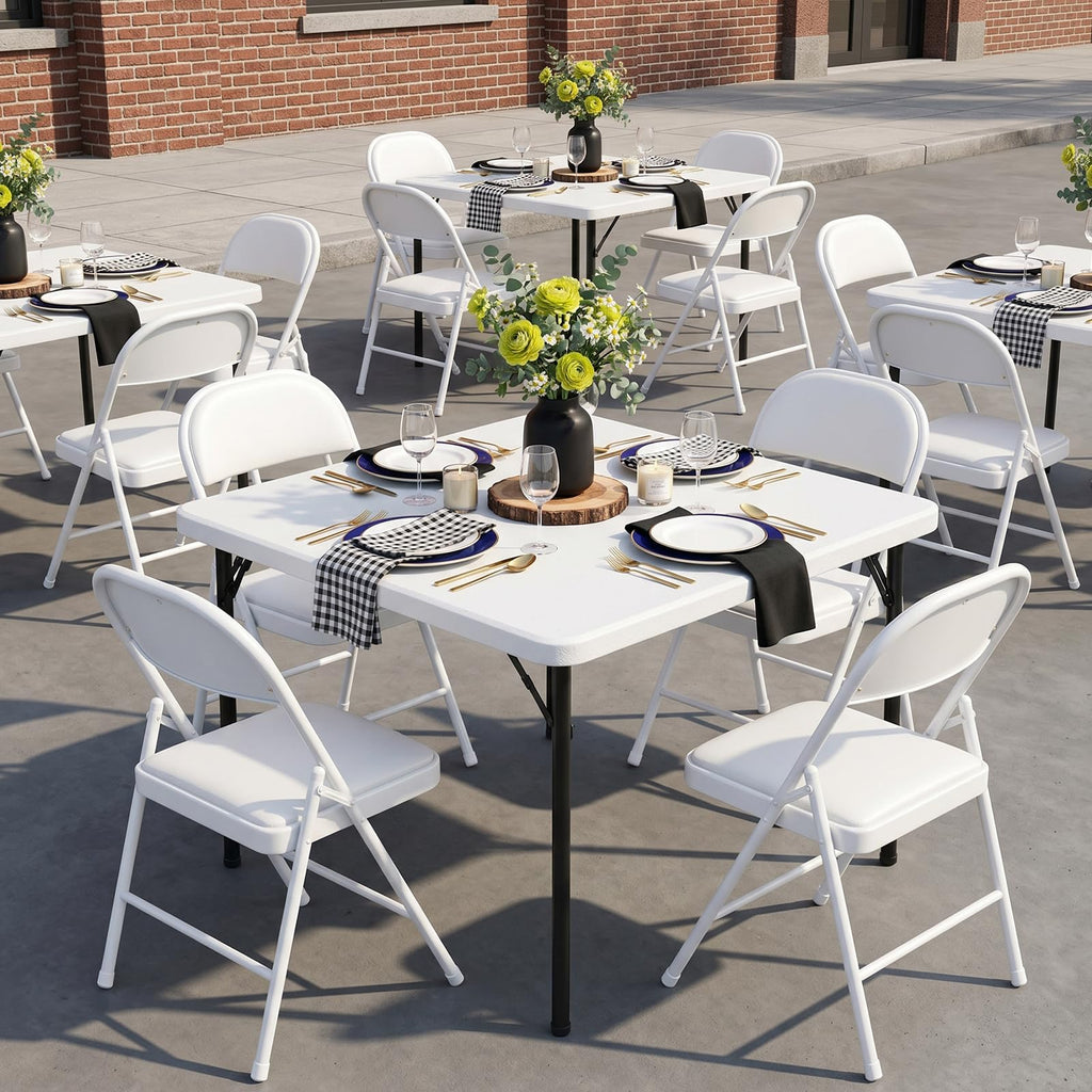 36 Inch Square Folding Card Table with Carrying Handle D305