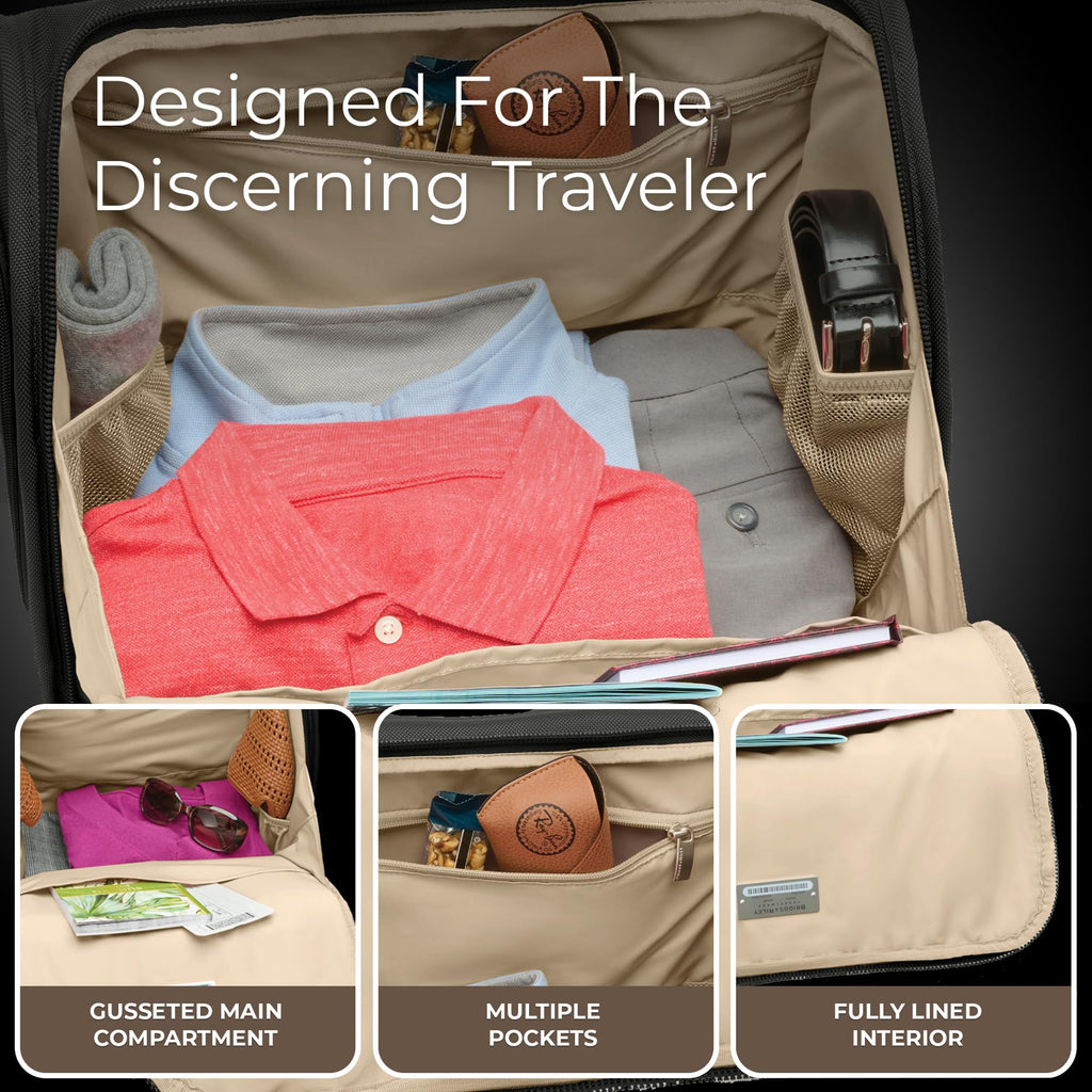 Black Softside Carry On Spinner Luggage I5552