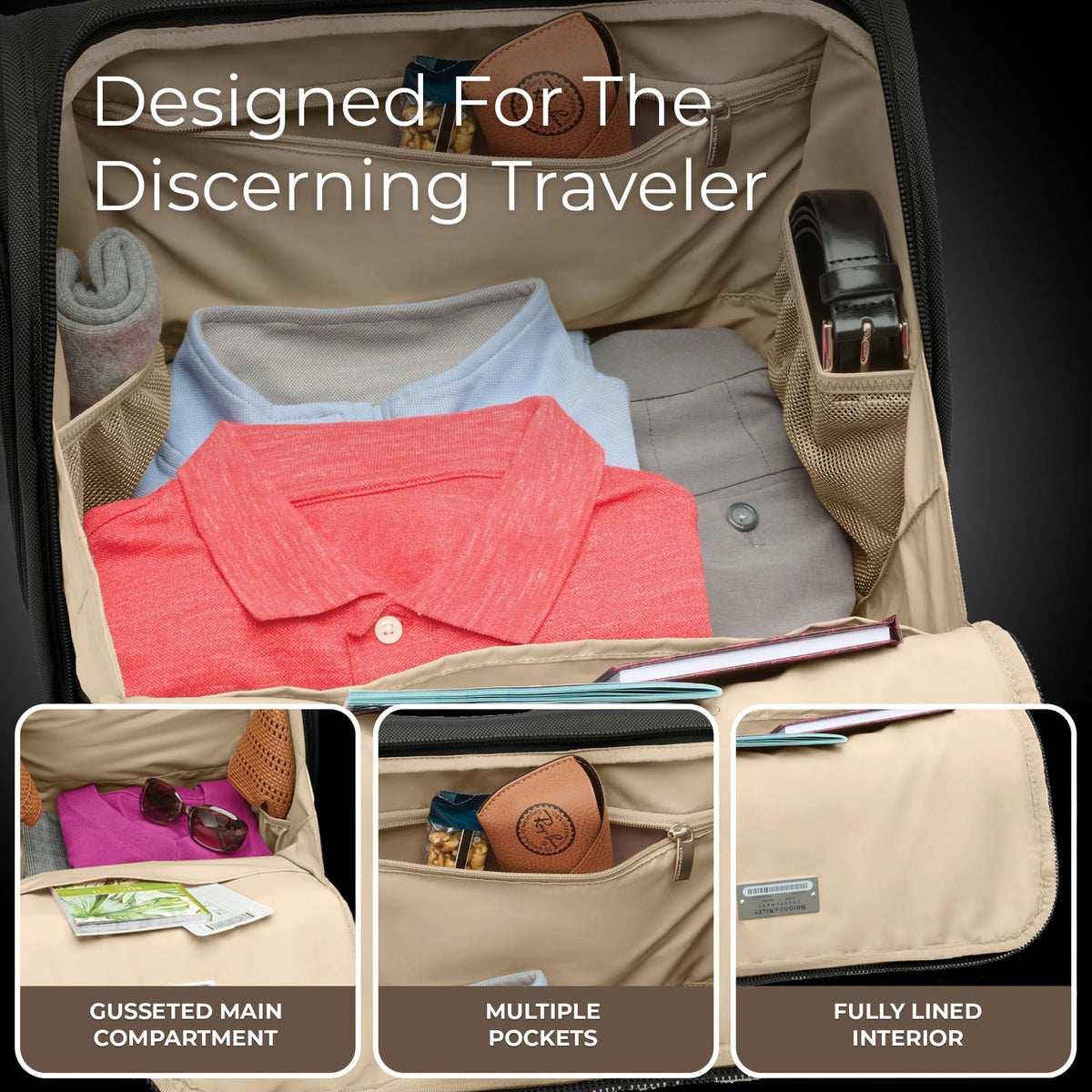 Black Softside Carry On Spinner Luggage I5552