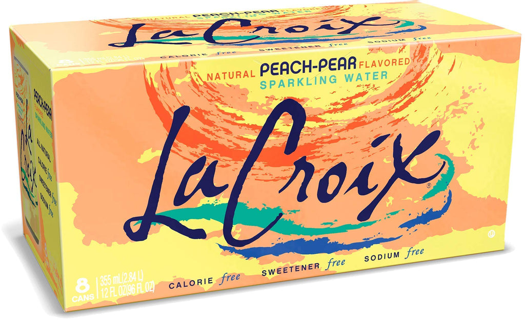 Sparkling Water Peach Pear 8 Pack 12 Fl Oz R353