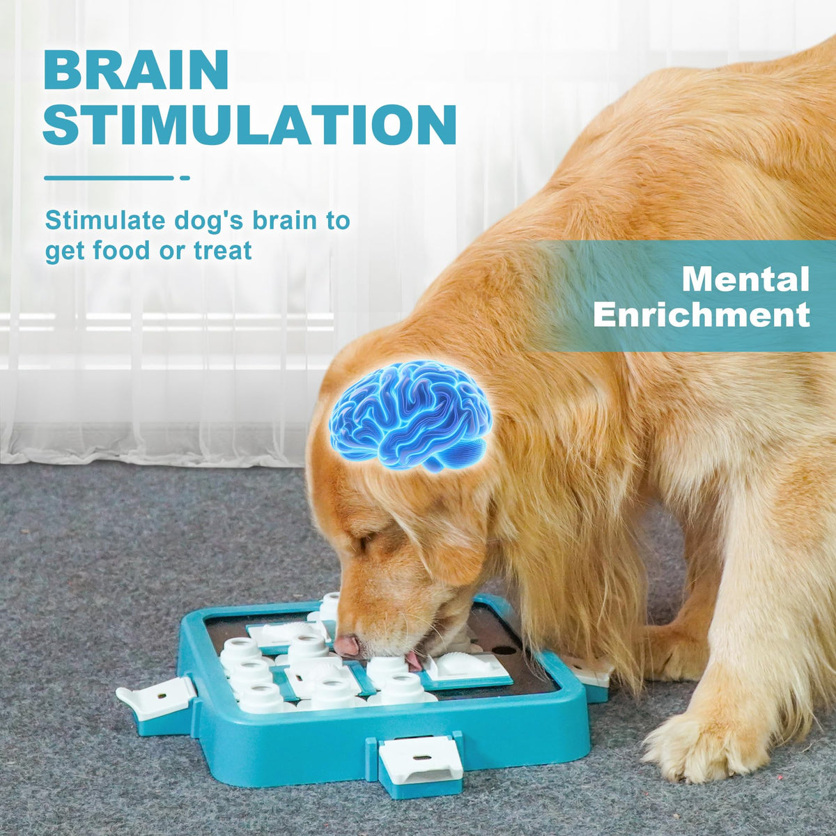Dog Puzzle Toy Large Size Adjustable Levels Food Treat Game V418598