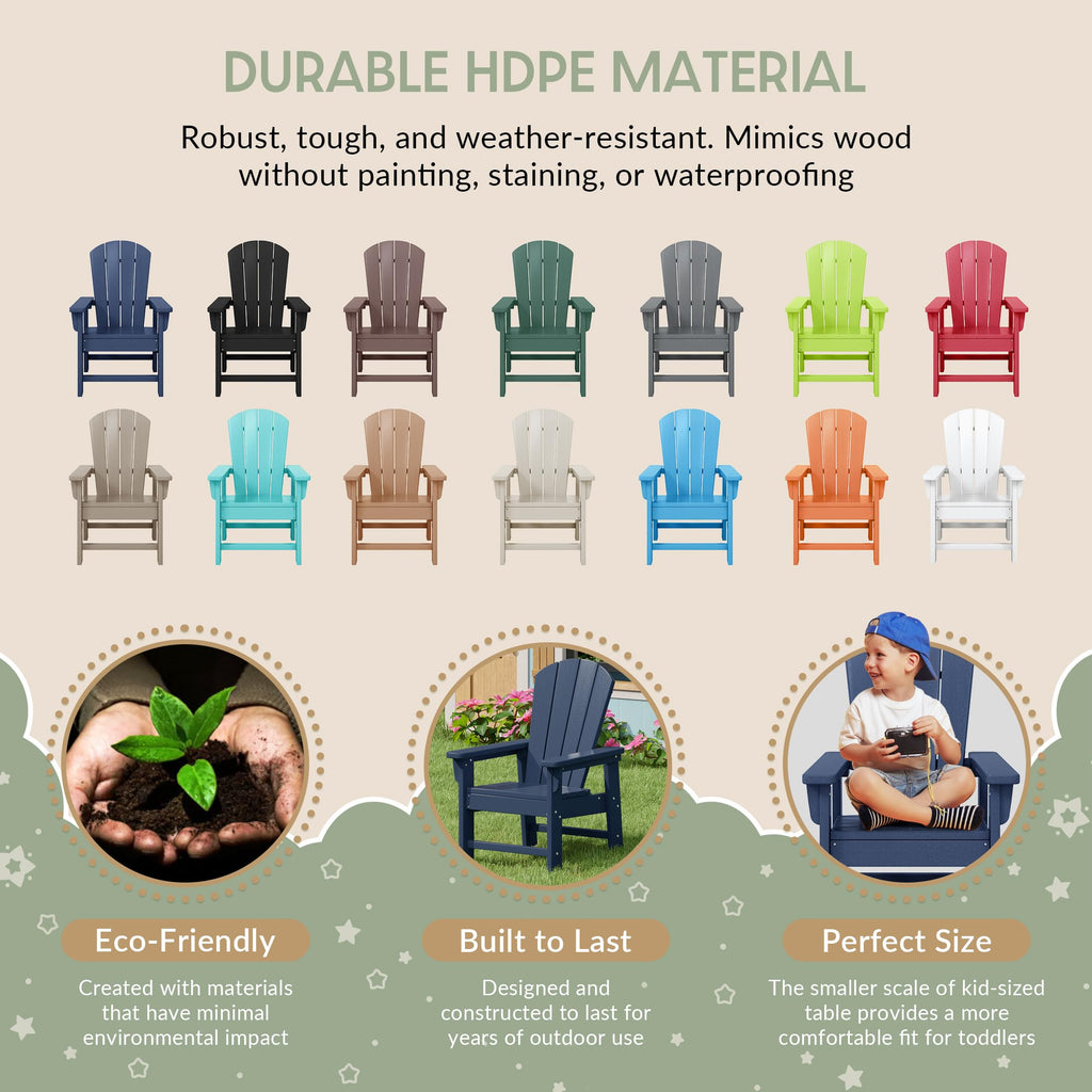 Navy Blue HDPE Adirondack Chair Z696