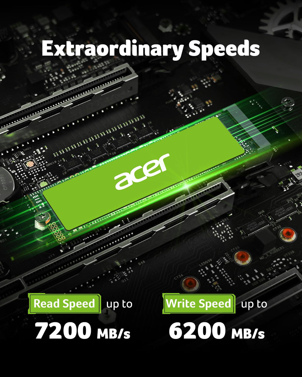NVMe Gen4 SSD 4TB PCIe 4.0 M.2 2280 Internal Solid State Drive D3787