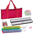 American Mahjong Set 166 White Tiles with 4 Racks and Bag A1311