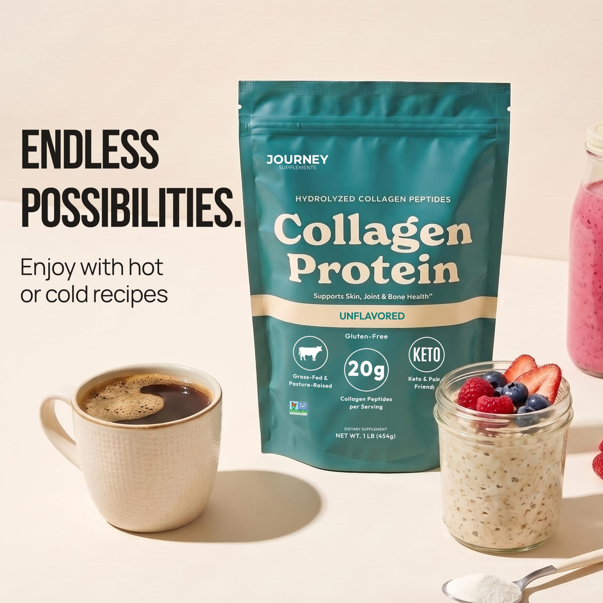 Unflavored Grass-Fed Collagen Peptides Powder Z972762