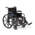 Folding Wheelchair with Swing-Back Desk-Length Arms and Elevating Footrests Q1288