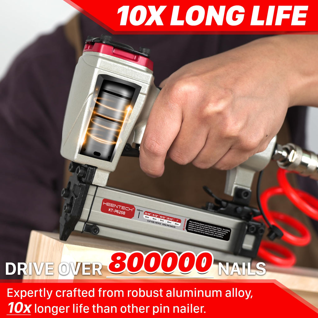 Pneumatic Pin Nailer 23 Gauge with 2160pcs Pin Nails A8176