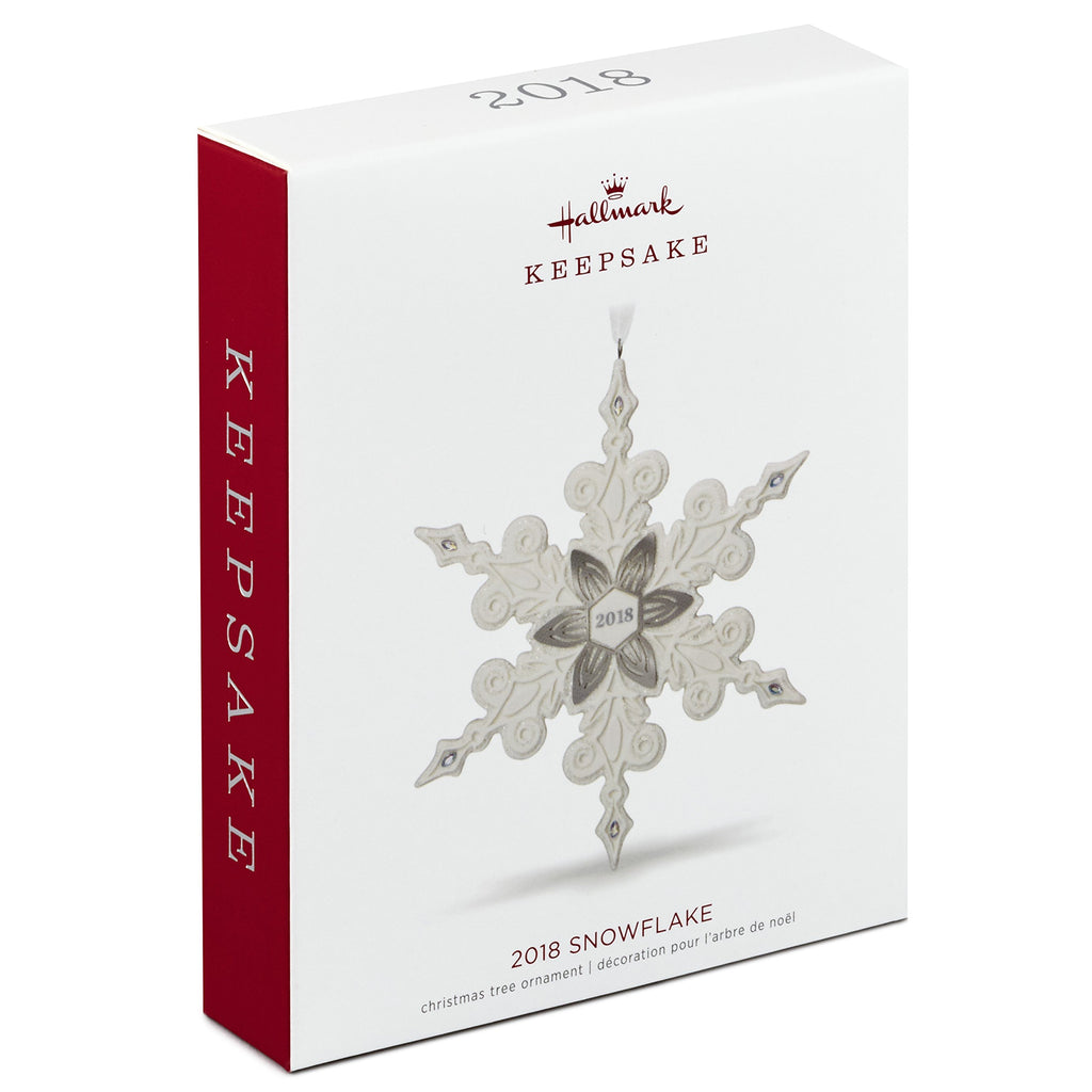Porcelain Snowflake Christmas Ornament M307