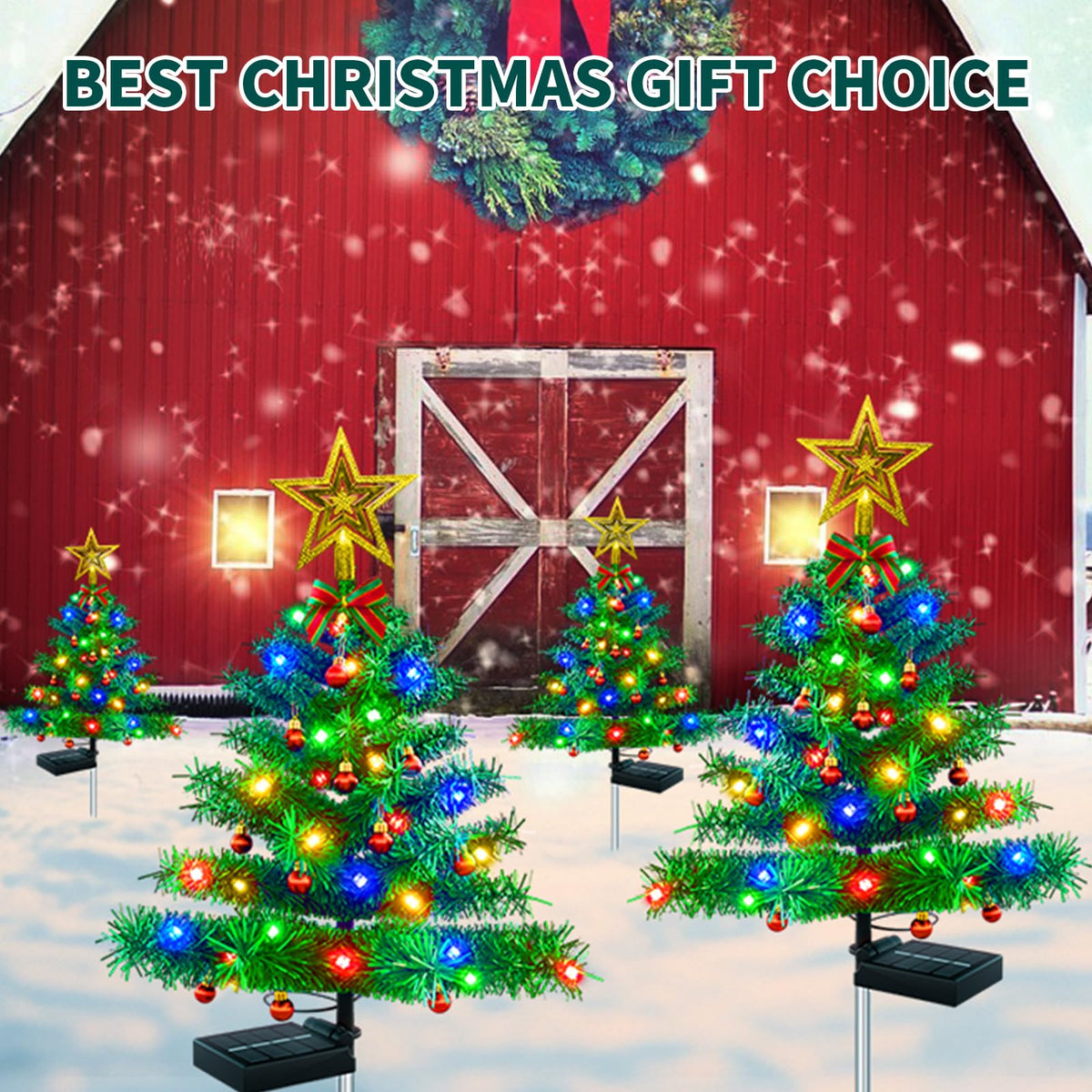 Solar Outdoor Christmas Tree Lights J80971
