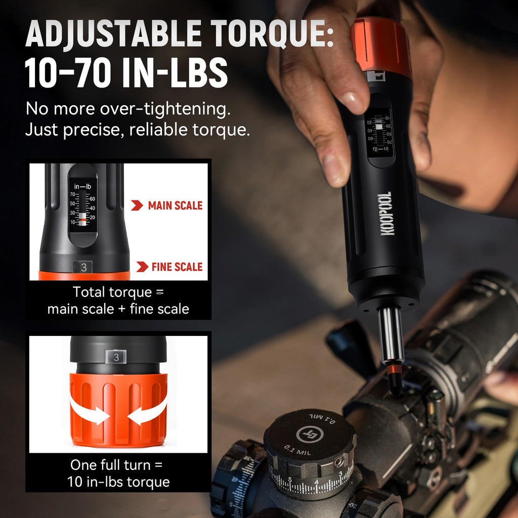 46Pcs Torque Screwdriver Set 1/4" 10-70 in-lb U860