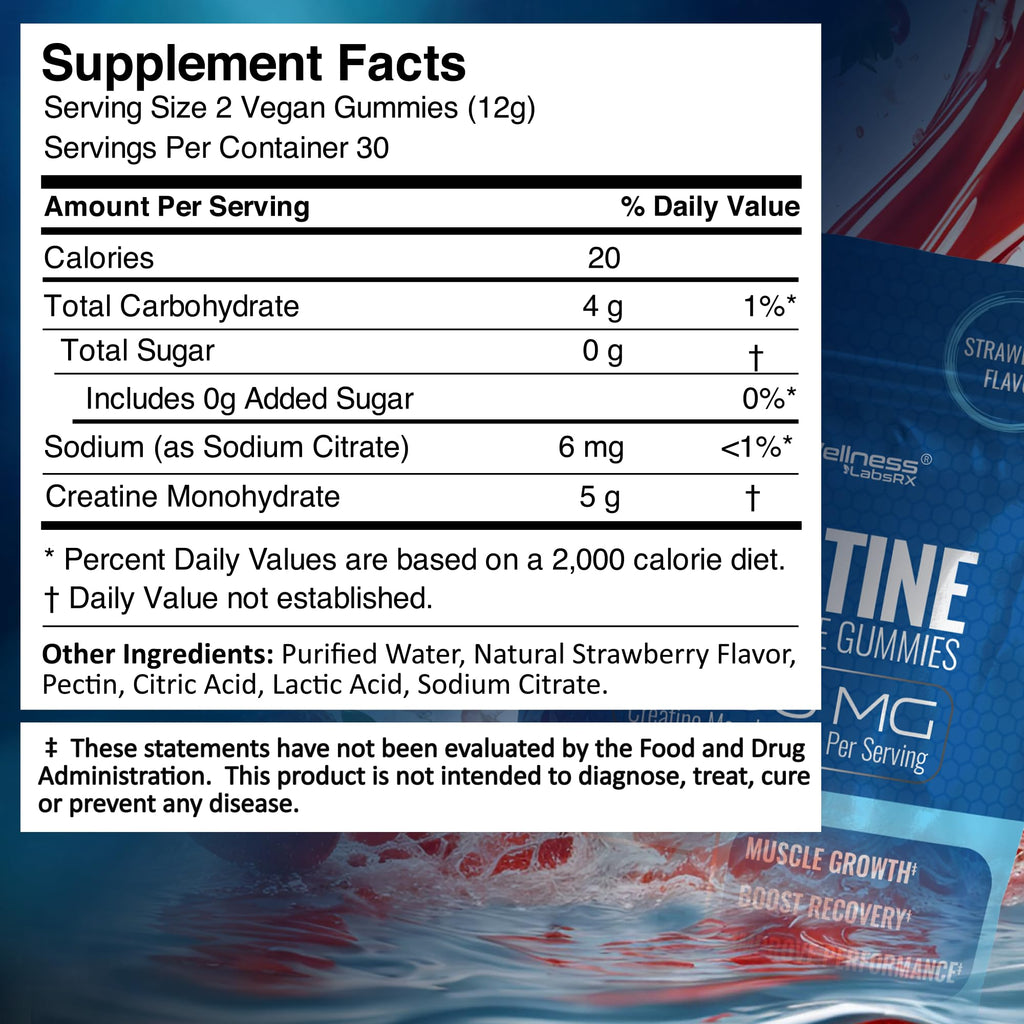 Creatine Monohydrate Gummies Strawberry U4051