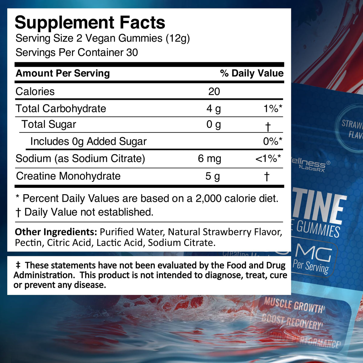 Creatine Monohydrate Gummies Strawberry U4051