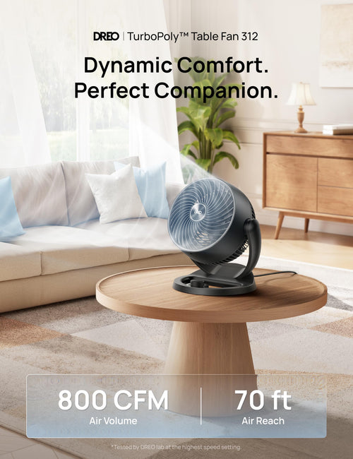 12 Inches 25db Quiet 3 Speeds Table Air Circulator Fan B762