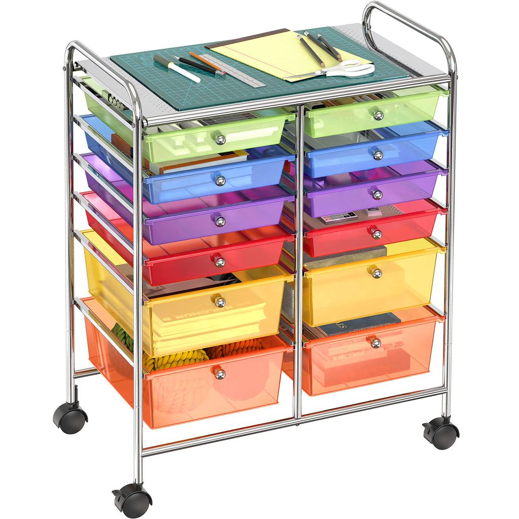 12 Drawers Rolling Utility Cart Organizer O738219