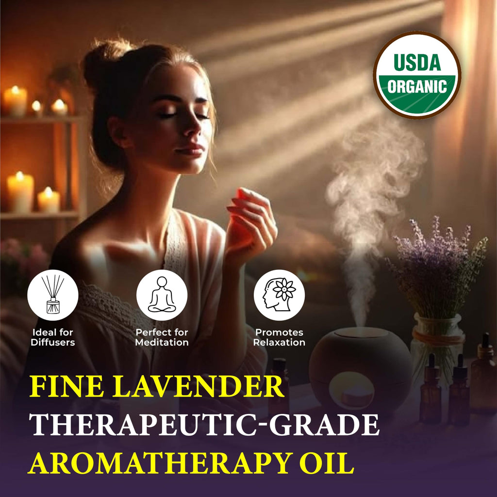 Organic Lavender Essential Oil 4 Fl Oz Q422