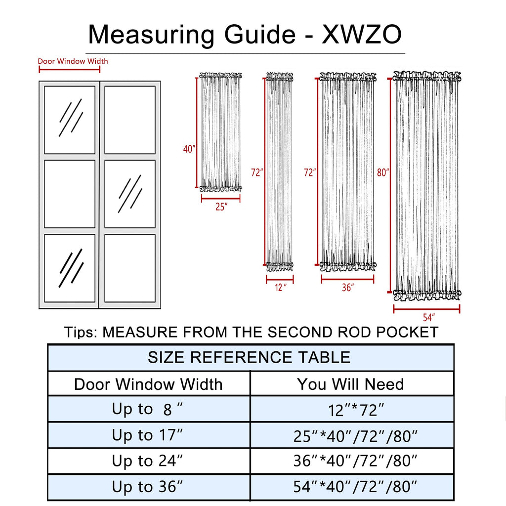 Door Curtains, Thermal and Room Darkening Curtains, Rod Pocket Blackout Curtains, 25 x 40 inches, Greyish White, 1 Panel G5620