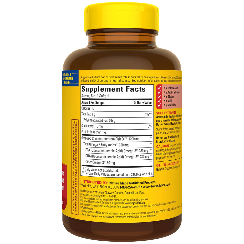 Fish Oil Omega 3 1200 mg Softgels C5099