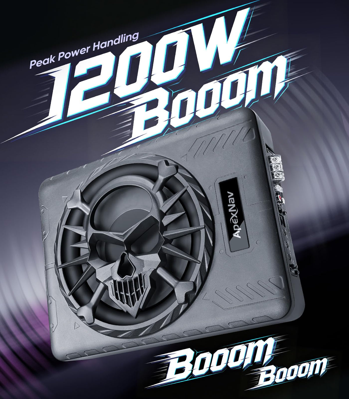 1200W Under Seat Car Subwoofer with LED Ambient Light P1097