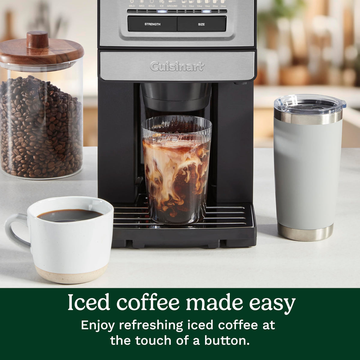 Grind and Brew Single Serve Coffee Maker, 6 Cup Sizes U976581