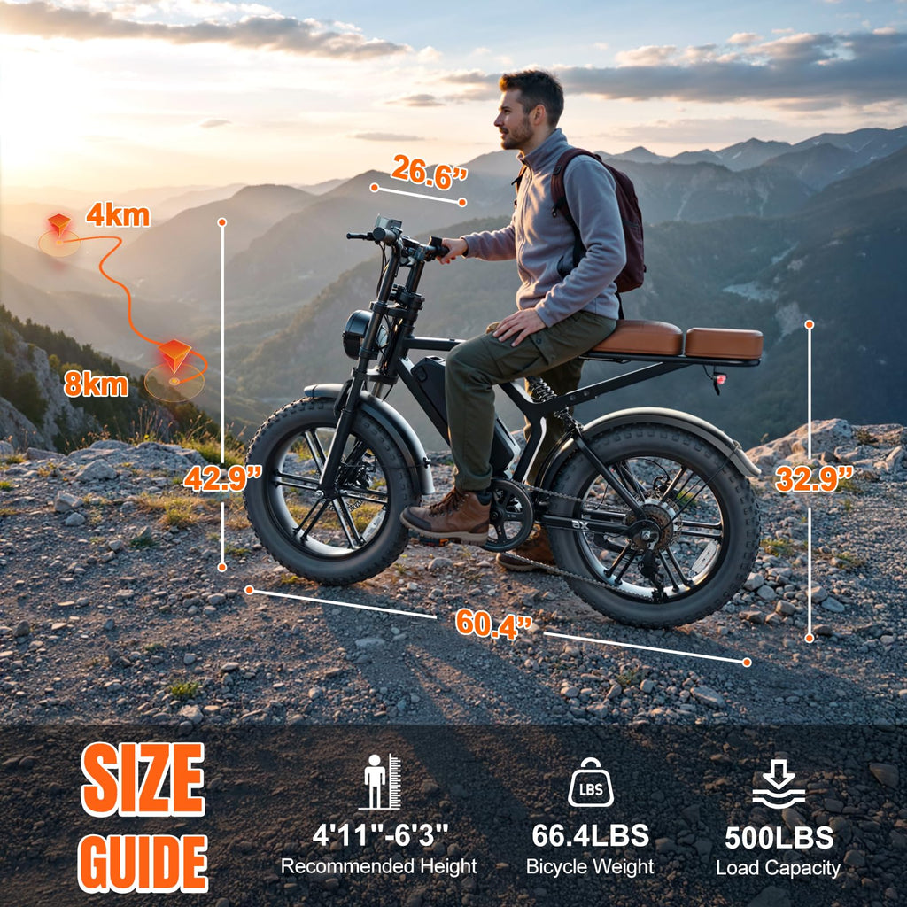 Electric Bike 48V 15 Ah Battery 2000W Peak Motor A967