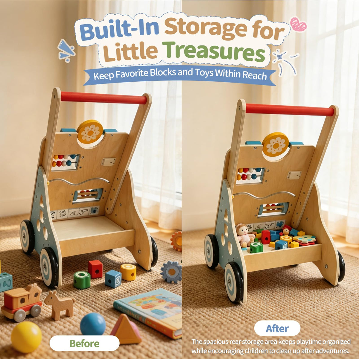 Wooden Baby Walker X96458