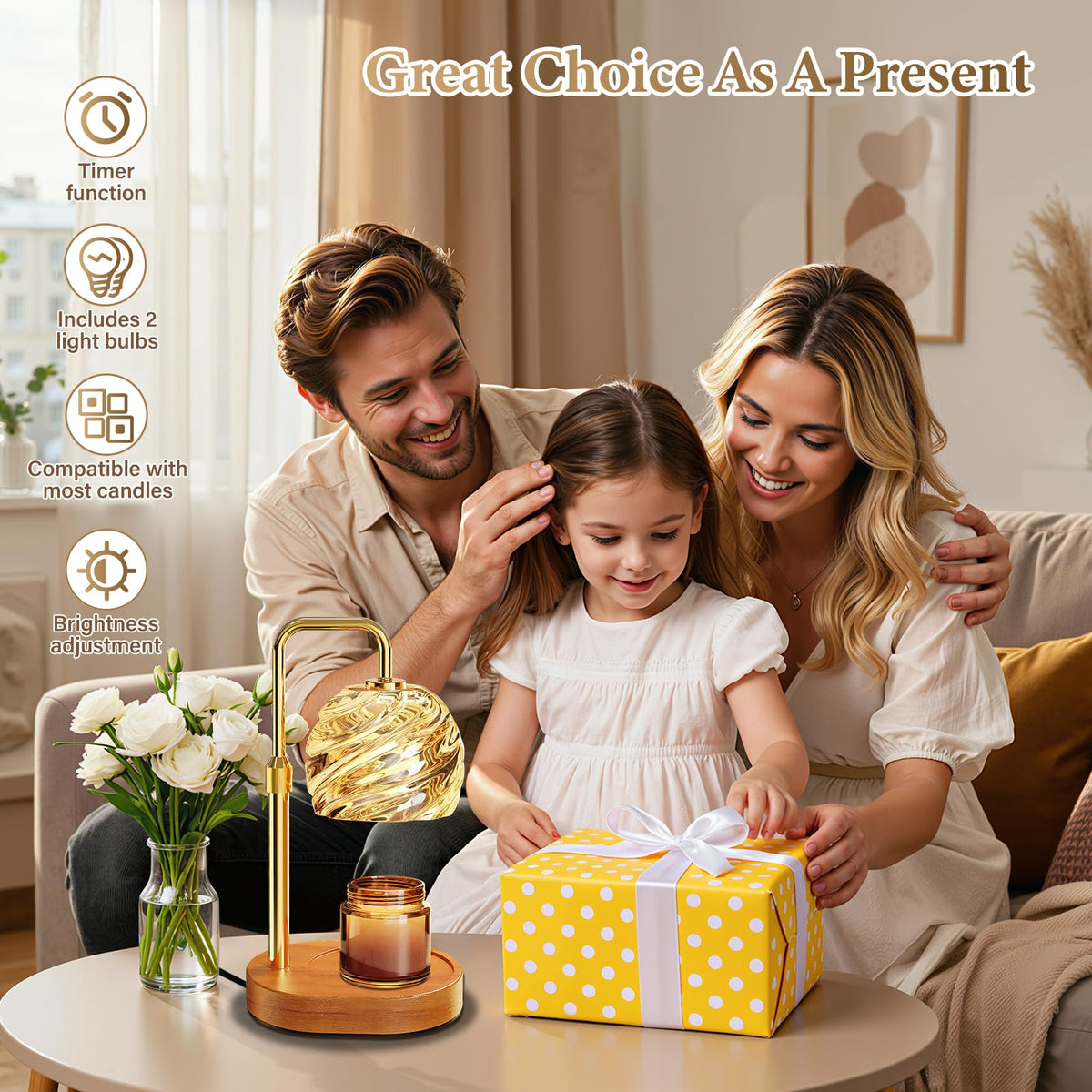 Candle Warmer Lamp with Timer Dimmable G259724