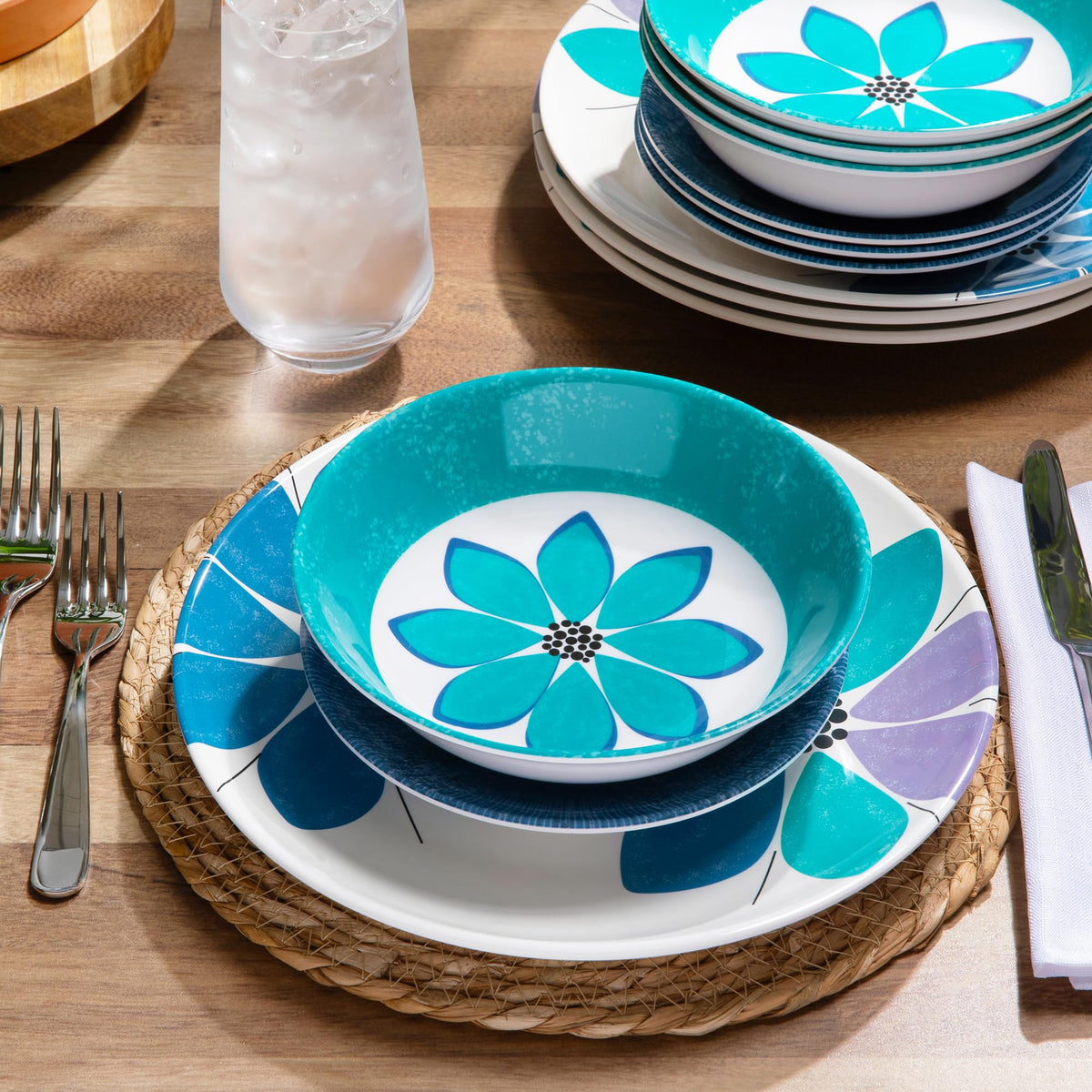 12-Piece Melamine Dinnerware Set X417
