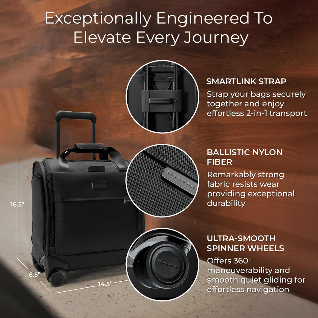 Black Softside Carry On Spinner Luggage I5552