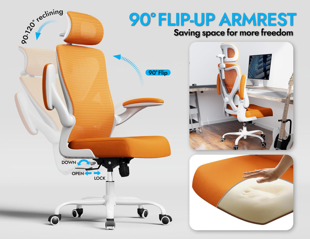Ergonomic Mesh Office Chair with Headrest H672931