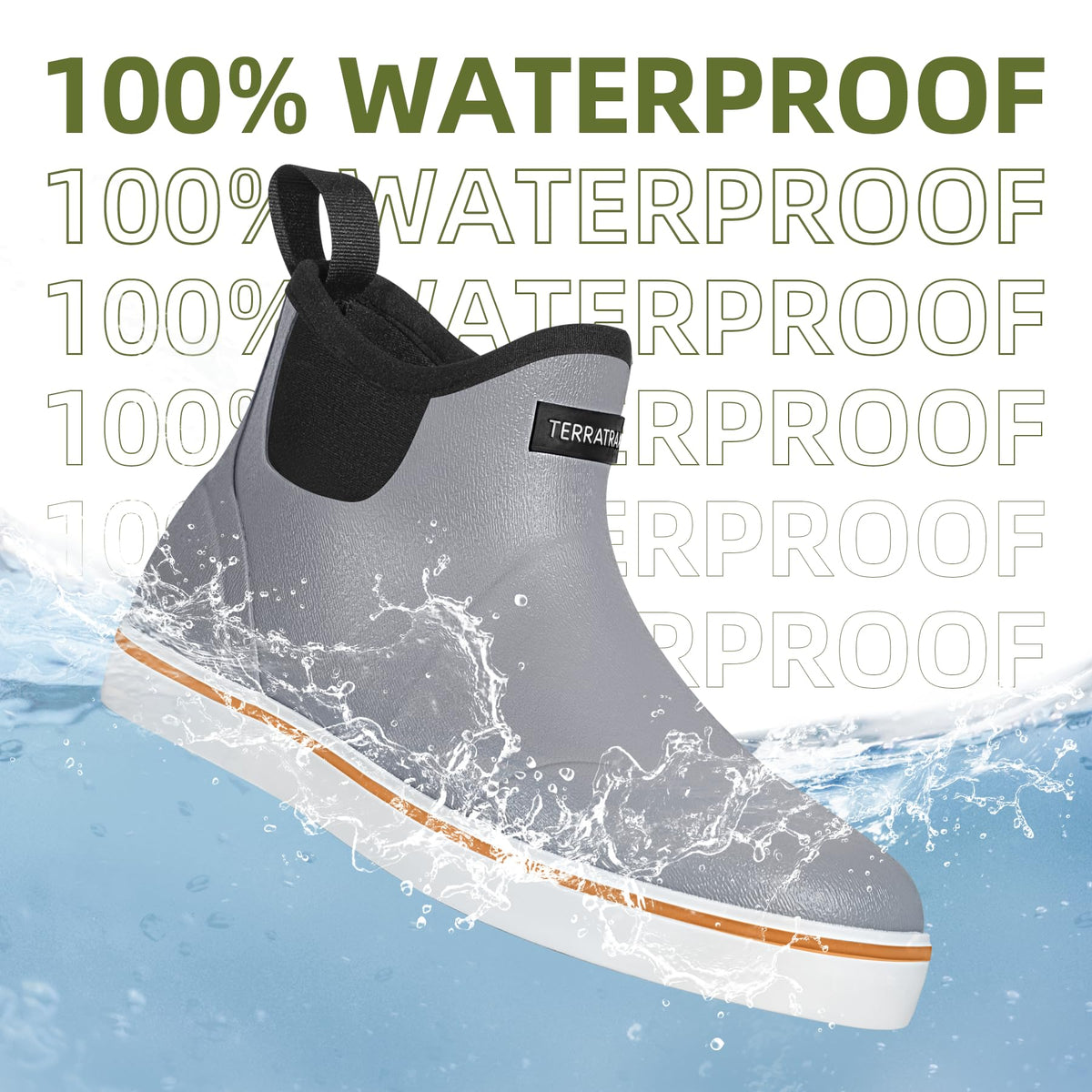 Waterproof Slip-On Ankle Deck Boots Z92058