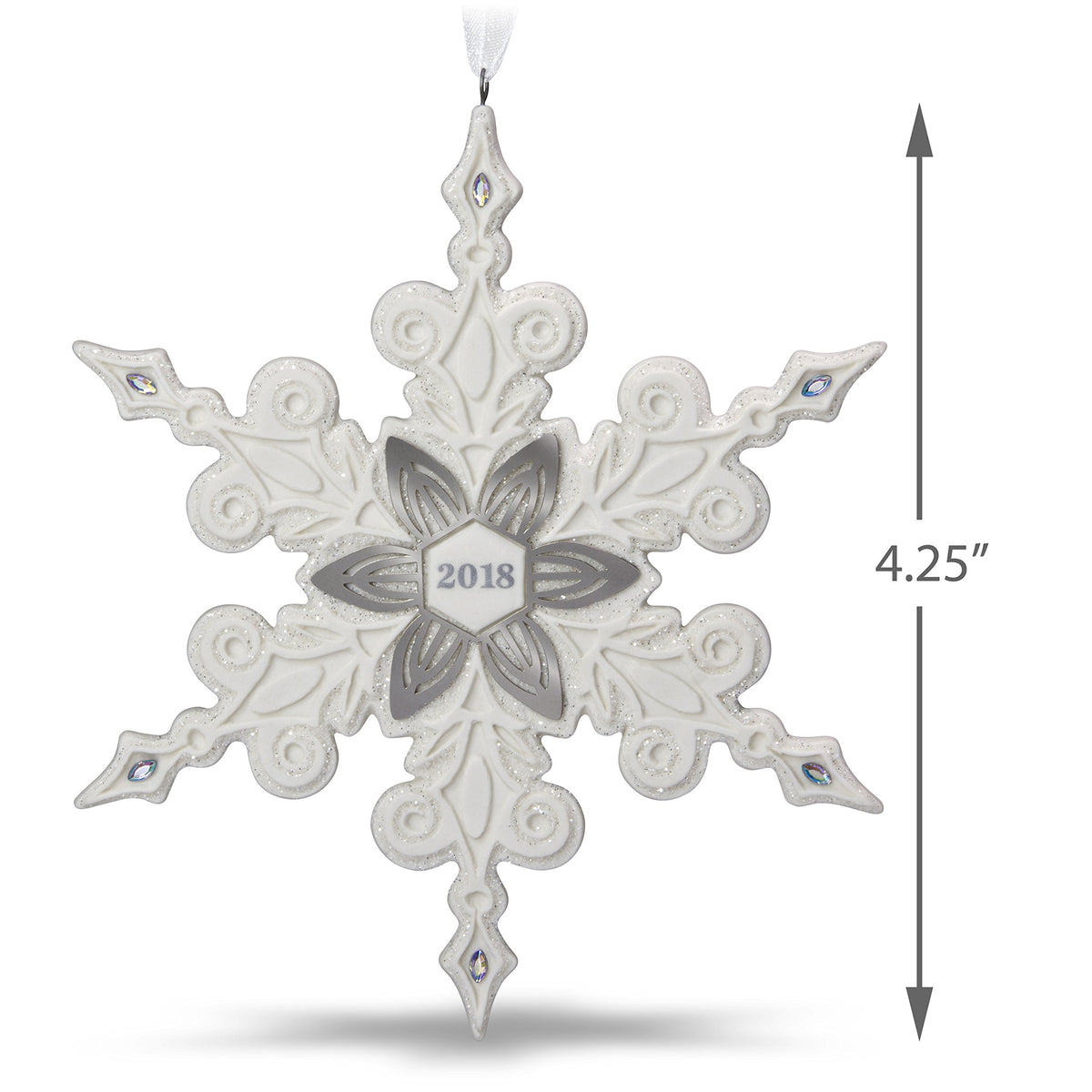 Porcelain Snowflake Christmas Ornament M307