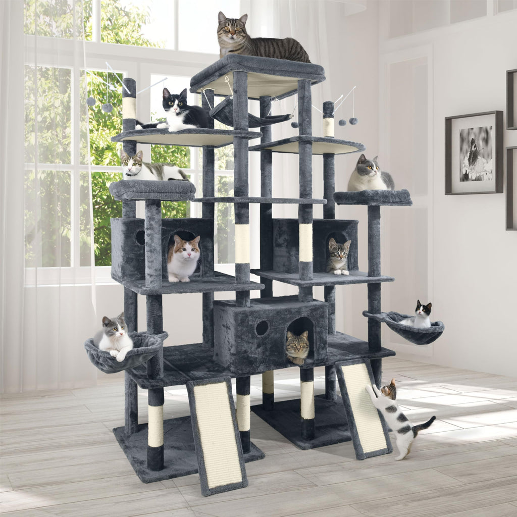 Extra Large 80-Inch Tall Cat Tree with Scratching Posts G731