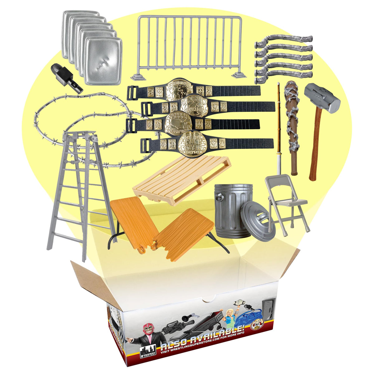 26 Piece Accessory Set for Wrestling Action Figures C7752