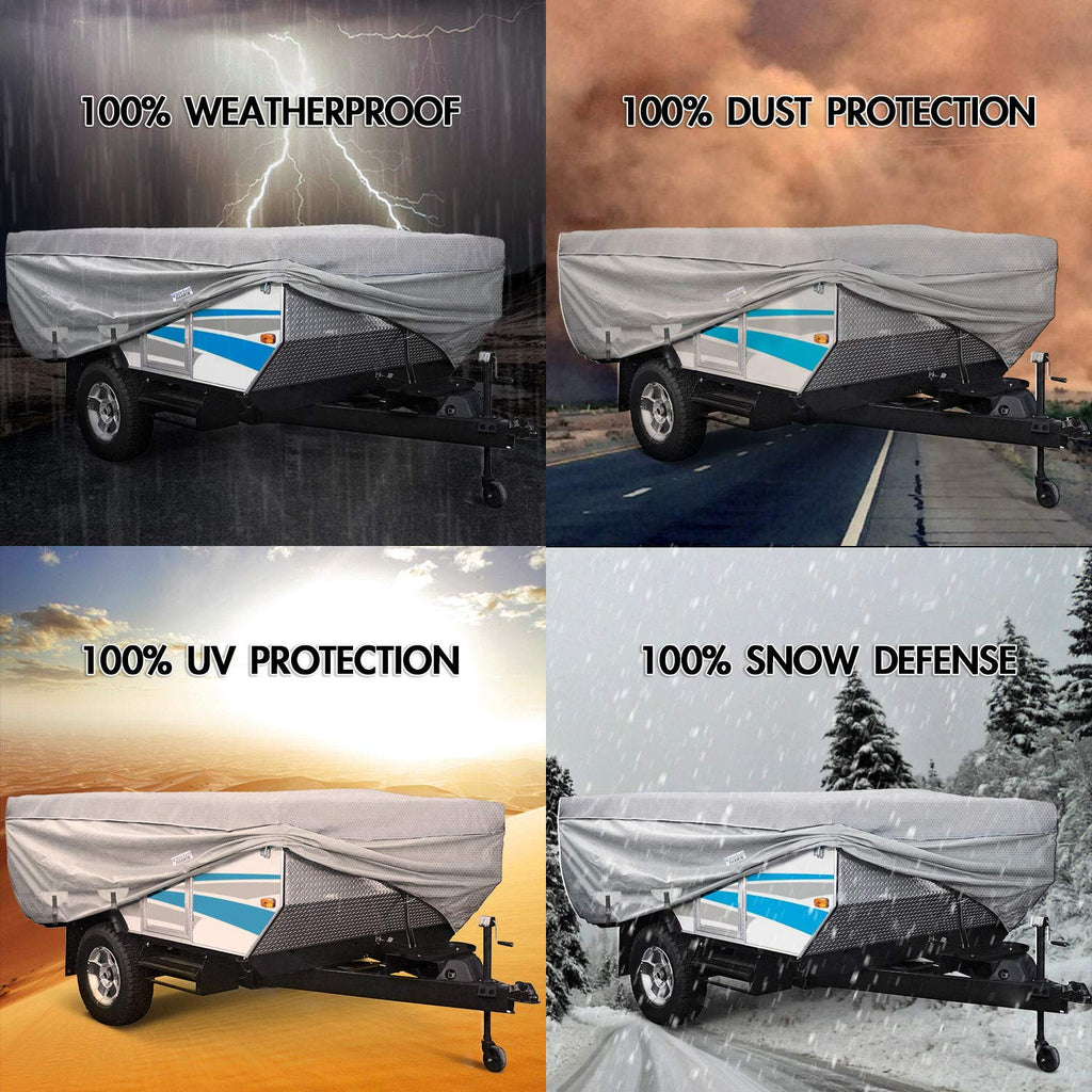 Waterproof Folding Camping Trailer Storage Cover 14'-16' J2829