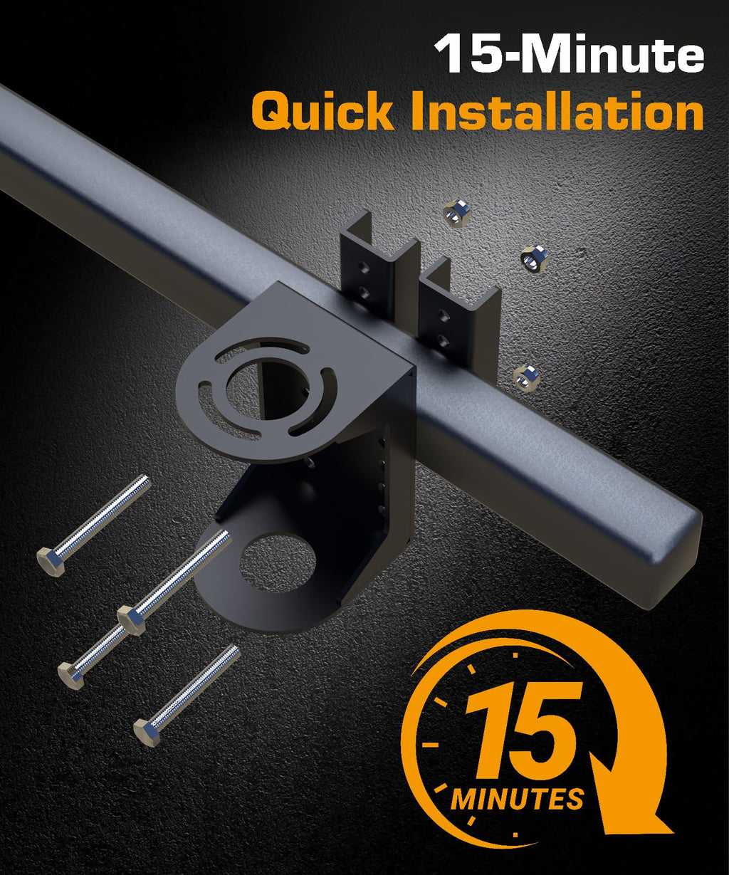 Black Steel Trailer Tongue Jack Stand Bracket Y9033