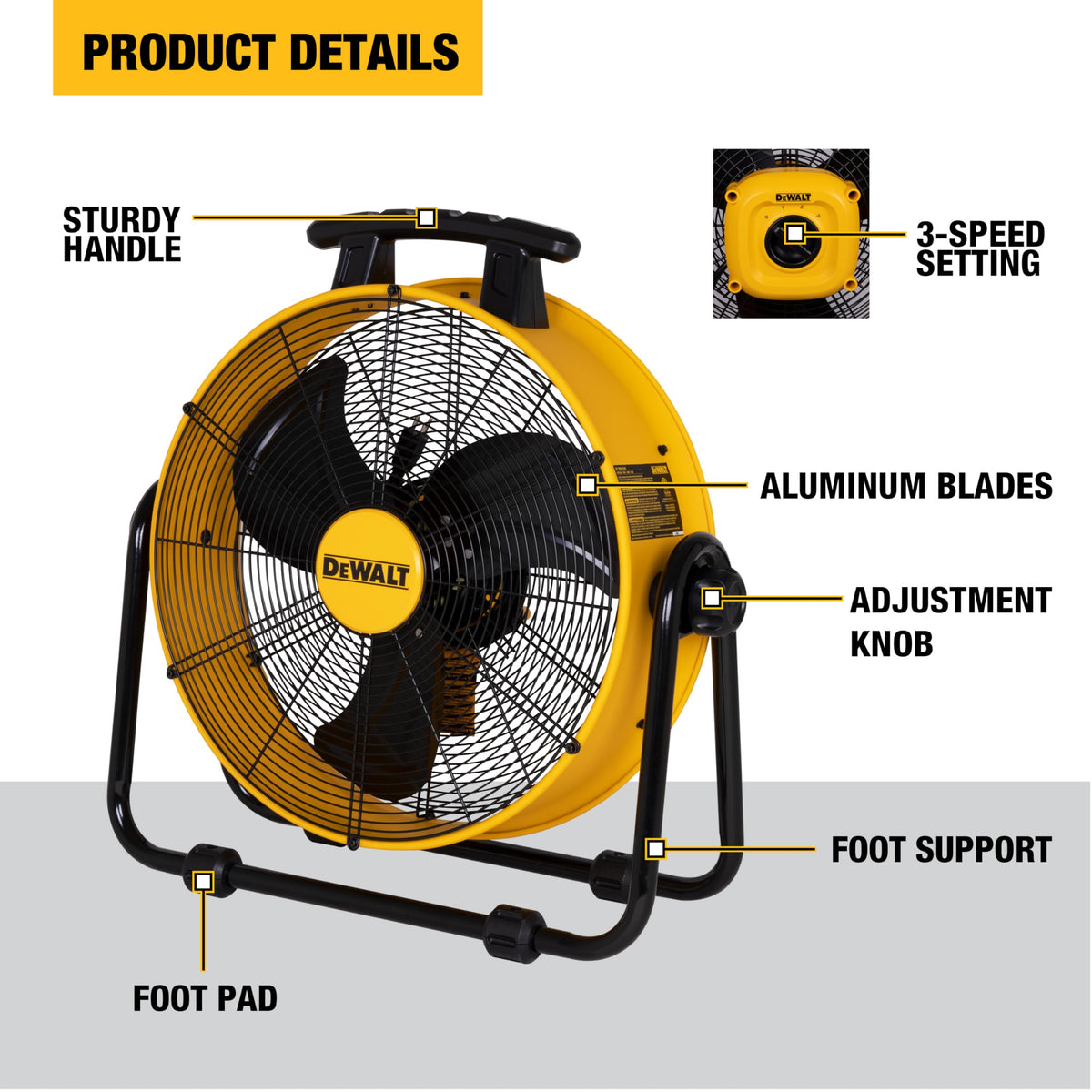 20 Inch Adjustable Tilting Drum Fan Y209