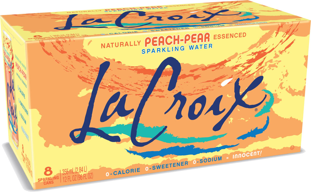 Sparkling Water Peach Pear 8 Pack 12 Fl Oz R353