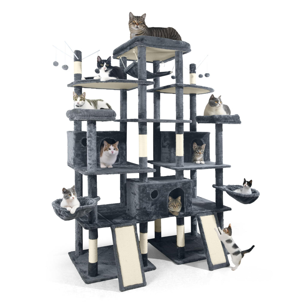 Extra Large 80-Inch Tall Cat Tree with Scratching Posts G731
