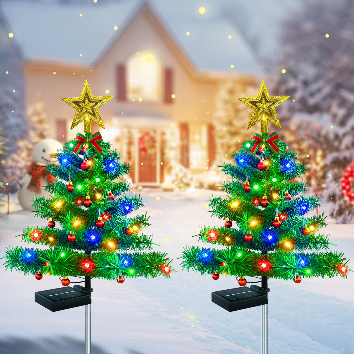 Solar Outdoor Christmas Tree Lights J80971