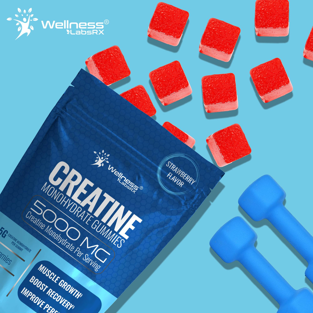 Creatine Monohydrate Gummies Strawberry U4051