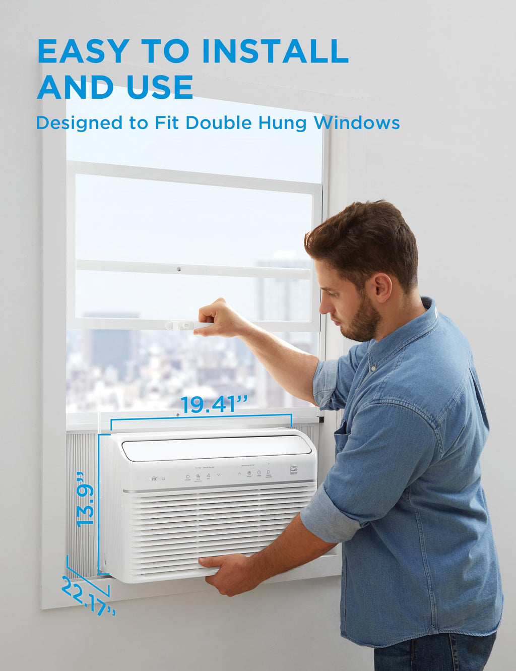 12,000 BTU Smart Inverter Air Conditioner with Heat and Dehumidifier F8037