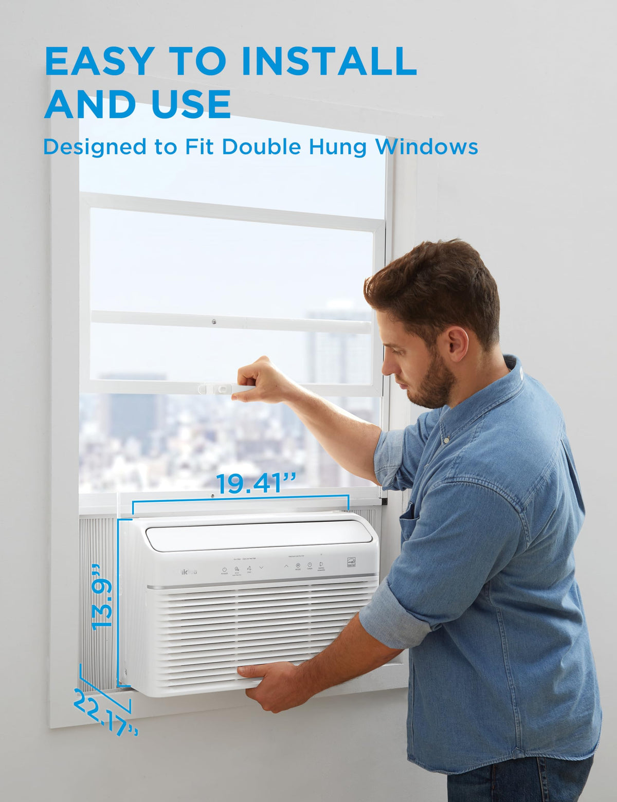 12,000 BTU Smart Inverter Air Conditioner with Heat and Dehumidifier F8037