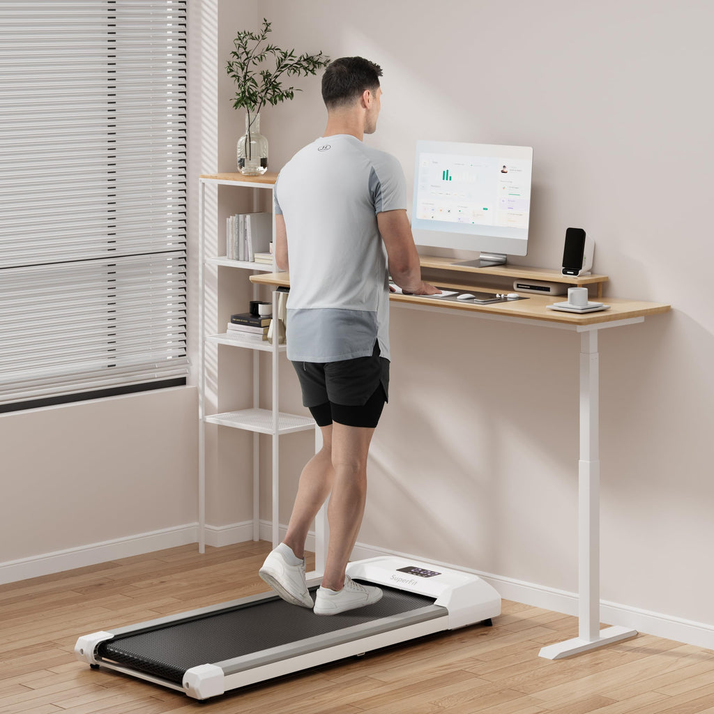 2.25HP Under Desk Treadmill with LED Display and Remote Control N40512