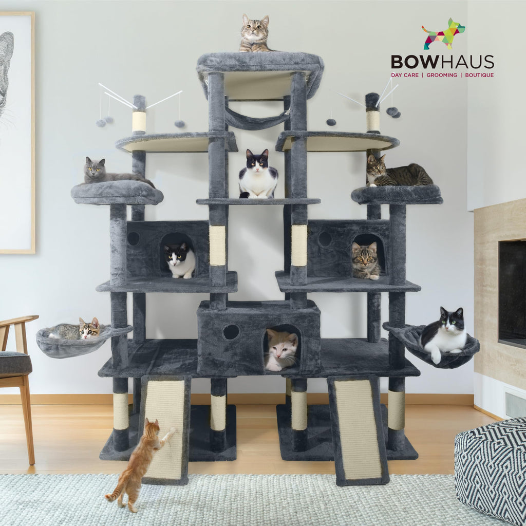 Extra Large 80-Inch Tall Cat Tree with Scratching Posts G731